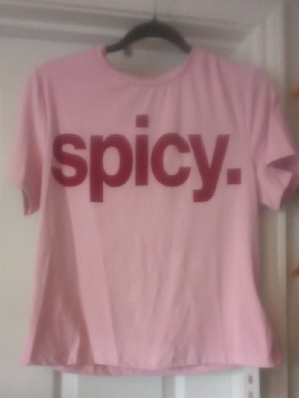 Pink "spicy." Graphic Tee